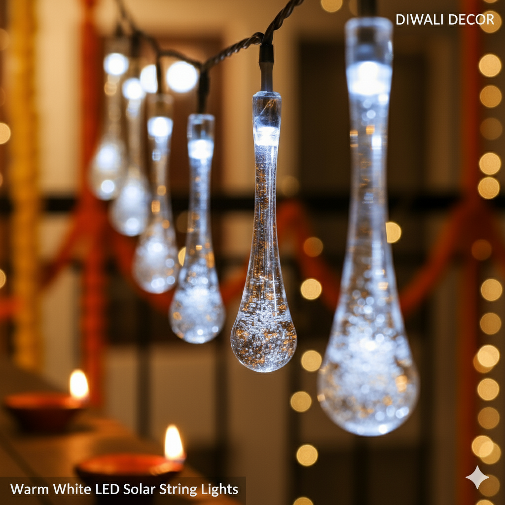 Diwali & Christmas Water-Drop Fairy Lights for Home, Tree & Party Decor