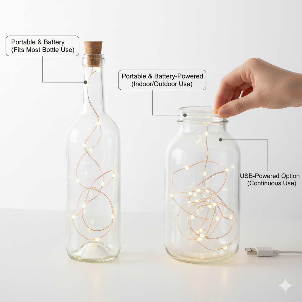 Diwali Fairy Lights for Home — Cork Bottle LED String Lights